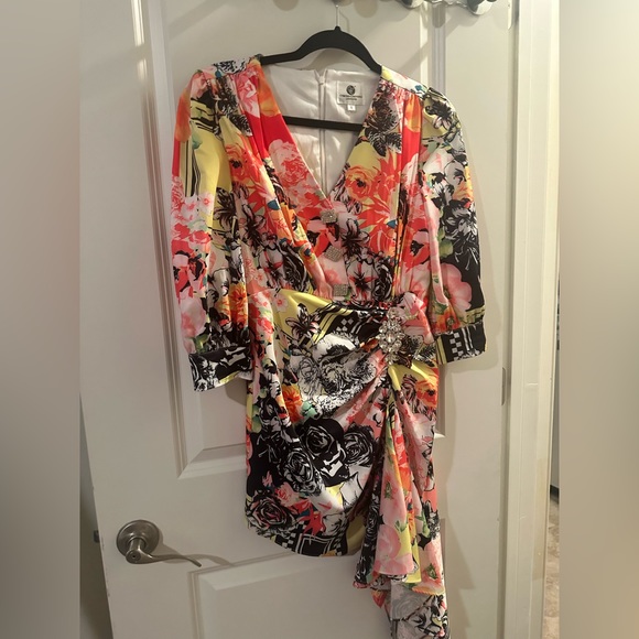 Comino Couture London Drape Silk Designer Dress - Picture 3 of 11